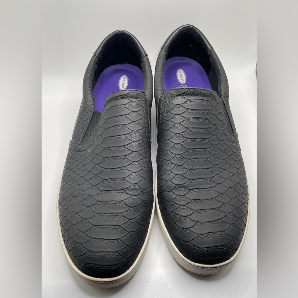 Dr. Scholl's Black Textured Loafers Slip ons Memory Foam comfort Size 11